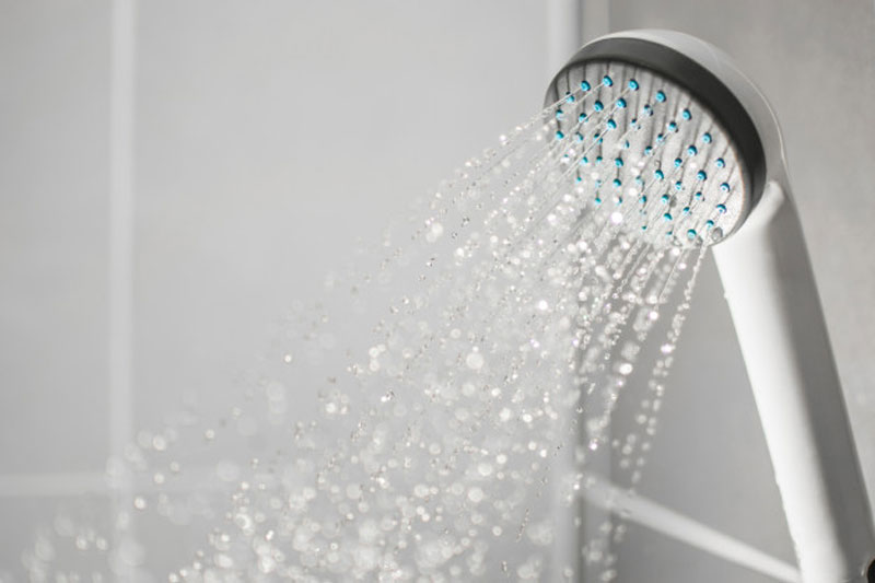 Droplets Flowing from Shower