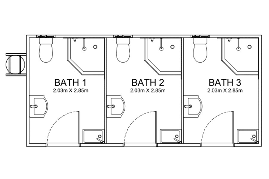 6.25m Long Disability Bathrooms