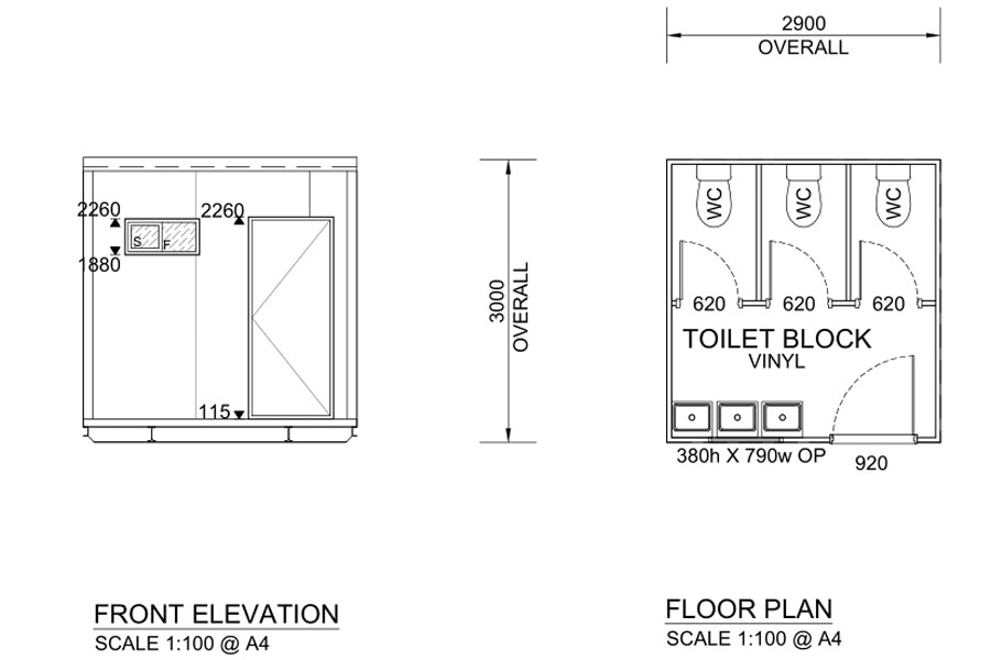 3m Long Portable Bathrooms